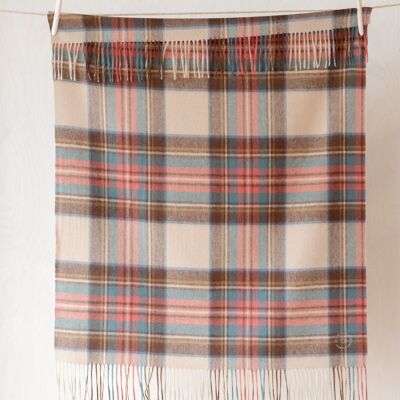 Super Soft Lambswool Baby Blanket in Stewart Dress Antique Tartan