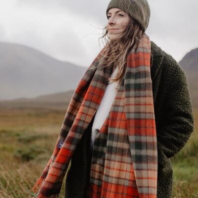 Lambswool Oversized Scarf in Buchanan Autumn Tartan