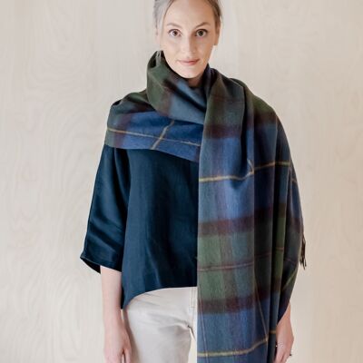 Lambswool Blanket Scarf in Macleod of Harris Antique Tartan