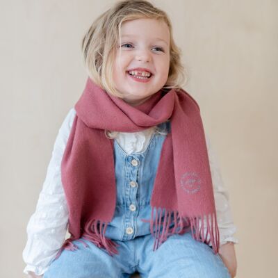 Lambswool Kids Scarf in Rose