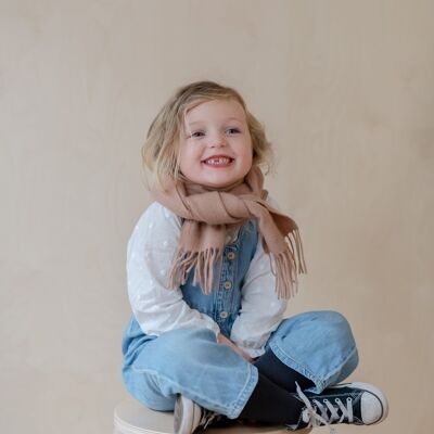 Lambswool Kids Scarf in Blush