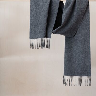 Lambswool Scarf in Charcoal Melange