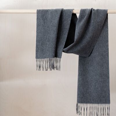 Lambswool Scarf in Charcoal Melange