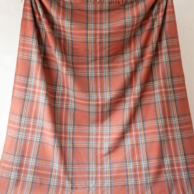 Recycled Wool King Size Blanket in Stewart Royal Antique Tartan