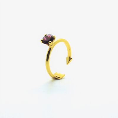 ARROW RING WITH RHODOLITE