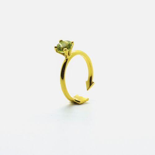 Anillo arrow con peridoto