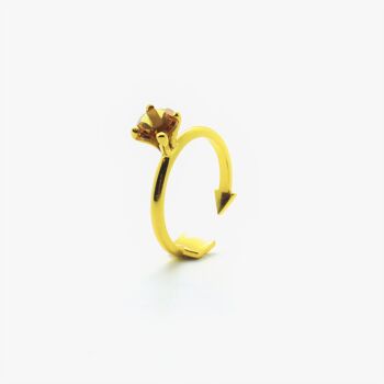 BAGUE FLÈCHE AVEC CITRINE 1