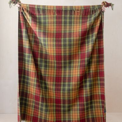 Recycled Wool Blanket in Buchanan Autumn Tartan