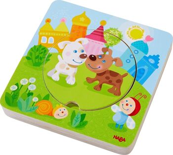 HABA - Puzzle en bois Animaux qui gambadent enfants 1