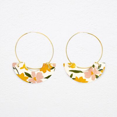 Lola hoop earrings in Carnation