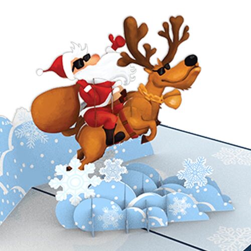 Santa & Reindeer Pop Up Card
