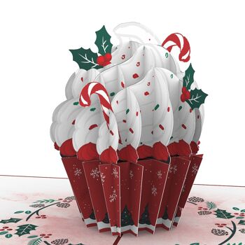 Carte Pop Up Cupcake de Noël 1