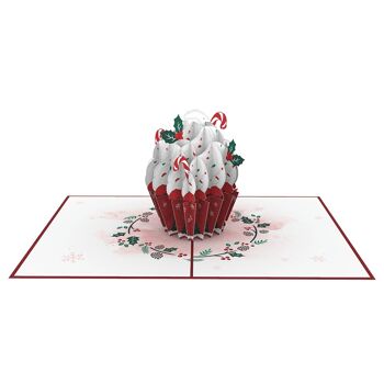 Carte Pop Up Cupcake de Noël 3