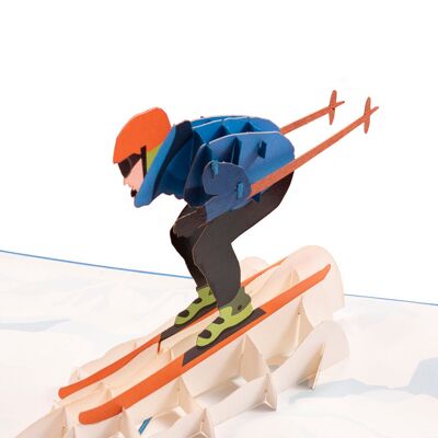Skifahrer-Pop-Up-Karte