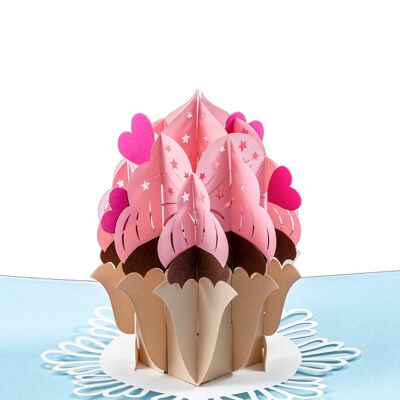 Carte pop-up Cupcake