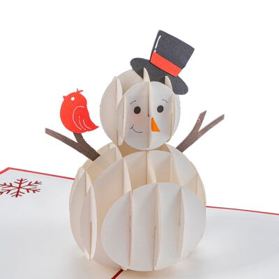 Carte pop-up bonhomme de neige