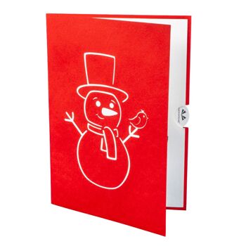 Carte pop-up bonhomme de neige 2