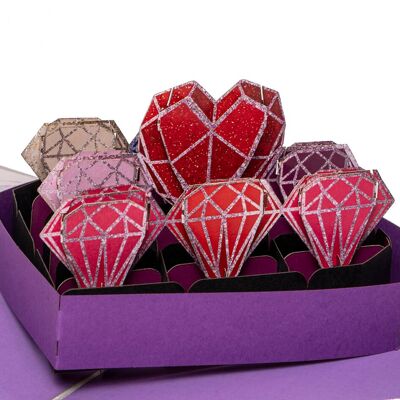 Carte Pop Up Diamants Chocolat