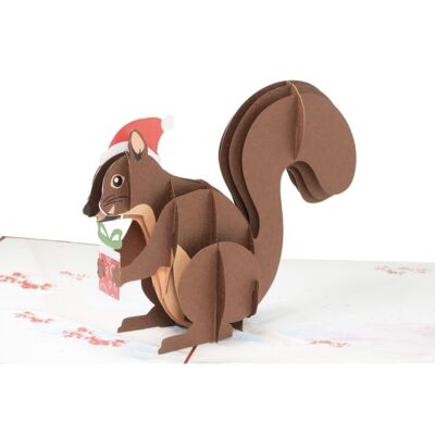 Weihnachts-Eichhörnchen-Pop-Up-Karte