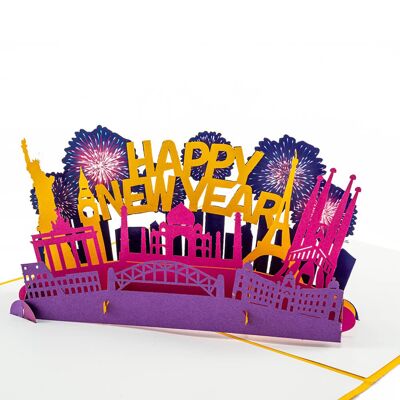 Happy New Year Pop Up Card