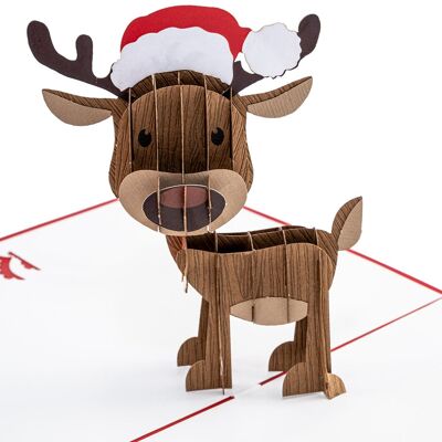 Christmas Reindeer Pop Up Card