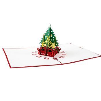 Sapin de Noël et cadeaux Pop Up Card 3
