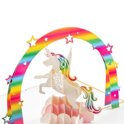 Biglietto pop-up con unicorno