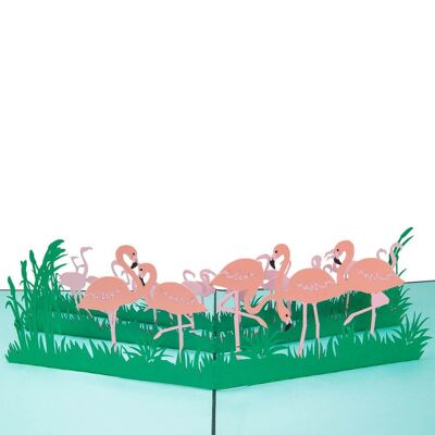 Flamingo-Pop-Up-Karte