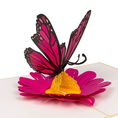 Tarjeta emergente de mariposa