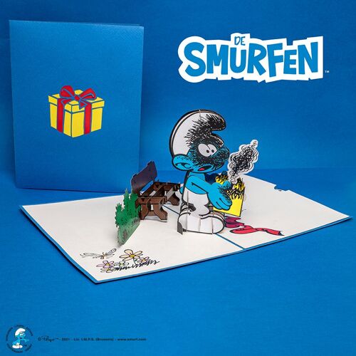 Jokey Smurf Pop Up Card