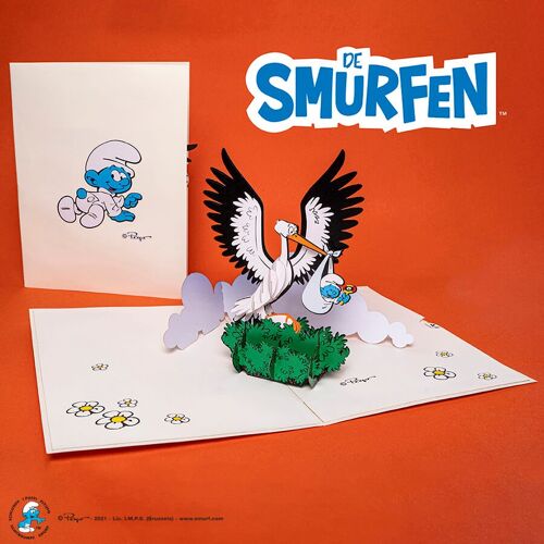 Baby Smurf Pop Up Card
