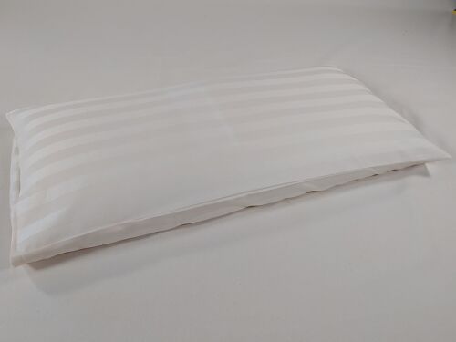 40 x 80 cm Bezug Weiß-Streifen, Bio-Satin, Art. 4804011