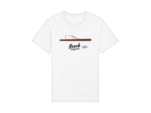 T-shirt Héritage Unisex blanc impression logo vintage rose bubblegum