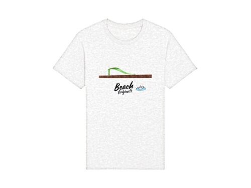 T-shirt Héritage Unisex blanc impression logo vintage vert menthe