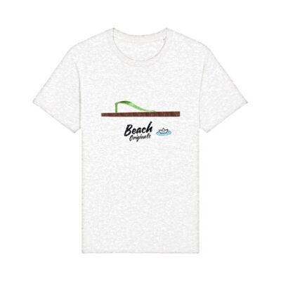 T-shirt Héritage Unisex blanc impression logo vintage vert menthe