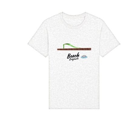 Heritage Unisex-T-Shirt, weiß, mintgrün, Vintage-Logo-Print