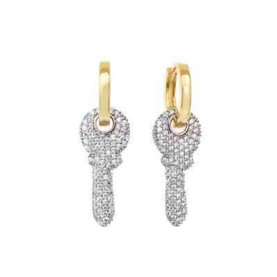 Crystal Key - Earrings