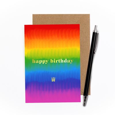 Alles Gute zum Geburtstag Regenbogen vereitelte Karte