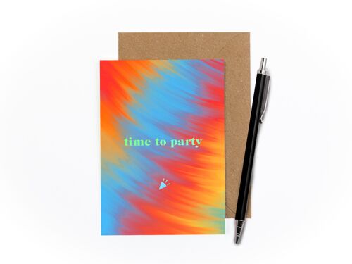 Time To Party Foiled Card