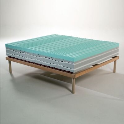 Materasso Memory multi onda H28 con Olii di Aloe e tessuto anallergico - OlimpoMisure - 95x200 cm