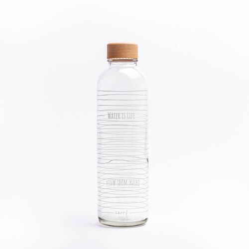 Trinkflasche aus Glas - CARRY Bottle WATER IS LIFE 0,7l
