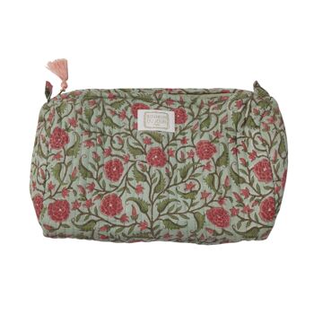 Trousse de toilette PETUNIA KAKI/CORAIL