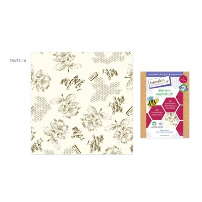 beeskin beeswax cloth large flower