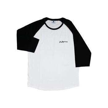 JO - T-Shirt Raglan manches 3/4 Blanc - Noir 3