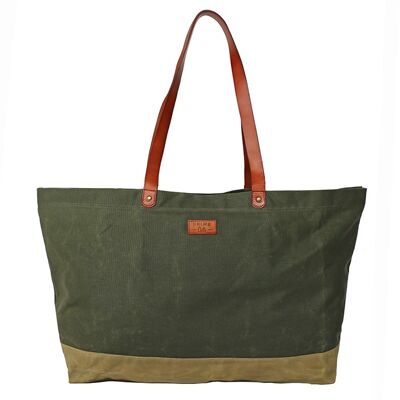 "PORQUEROLLES" XXL shopping bag - Khaki