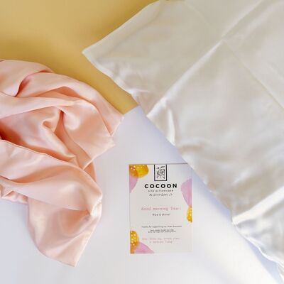 Cocoon – Funda de almohada 100% seda de morera – Rosa