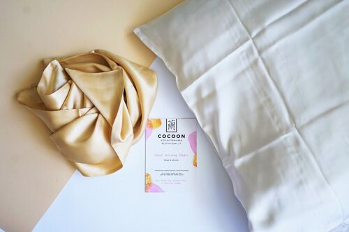 Cocoon – 100% Mulberry Silk Pillowcase – Champagne