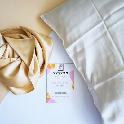 Cocoon – 100% Mulberry Silk Pillowcase – Champagne