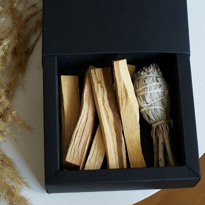 Salvia bianca 1 pz. e Palo Santo 5 pz. in una confezione regalo PACHAMAMA