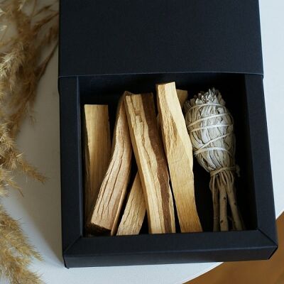 White Salvia 1 pc. and Palo Santo 5 pcs. in a PACHAMAMA gift box